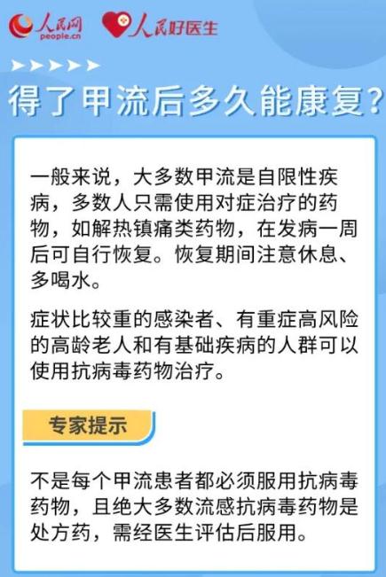 得了甲流可以自愈吗？