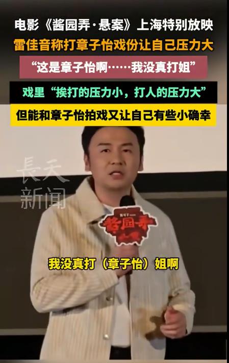 雷佳音:我没真打章子怡