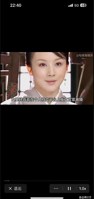 演员孙菲菲官宣离婚