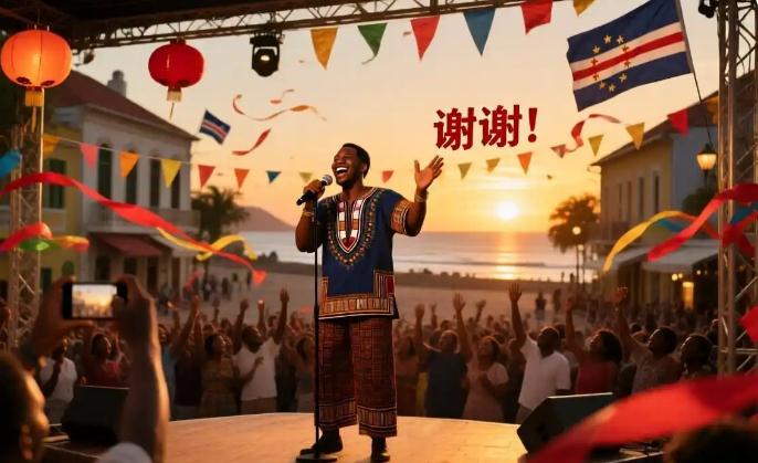 佛得角全国沸腾 庆祝时说中文:谢谢