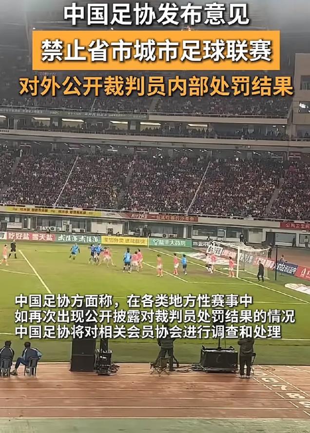 足协禁止省市联赛公开裁判处罚意见