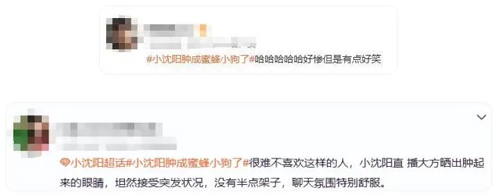 小沈阳一觉睡醒眼睛肿成蜜蜂小狗