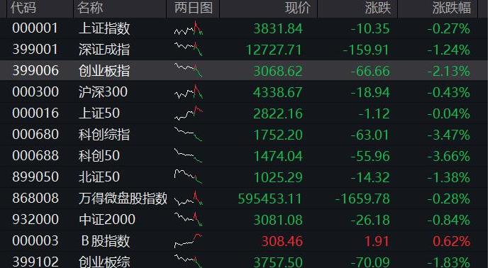 创业板指、科创50双双跌逾3%
